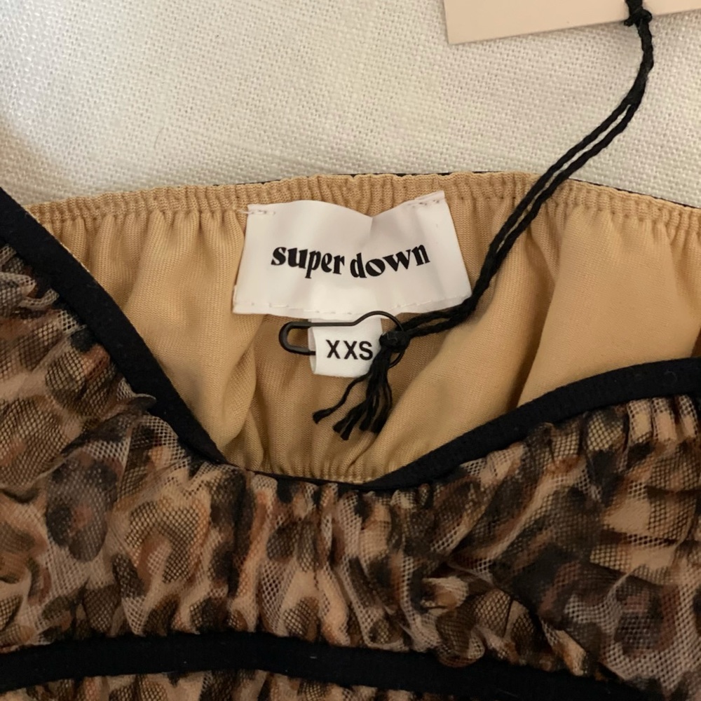 Revolve superdown Alexa Ruched Cami Top Leopard - Picture 3 of 4
